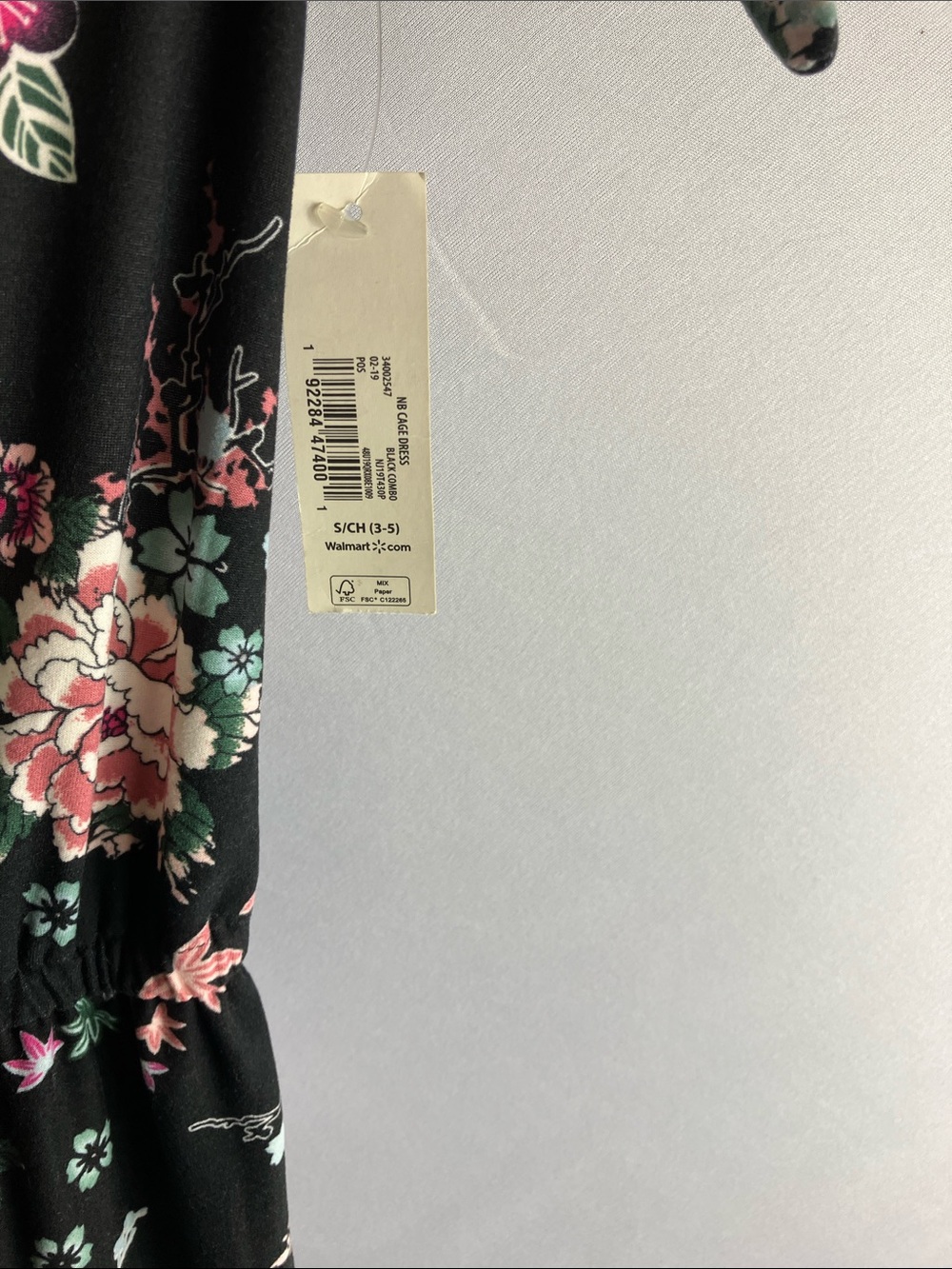 No Boundaries Black Floral Tie-Waist Mini Dress - Picture 5 of 9